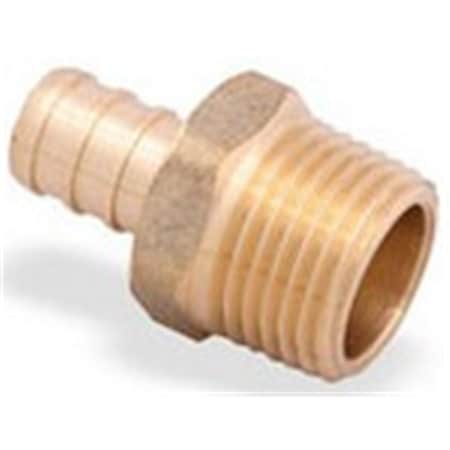 Pinpoint Adapter 0.5 Pex x 0.75 in. MPT Brass PI1633381